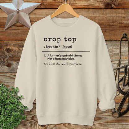 Crop Top Definition Sweatshirt