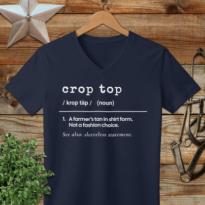 Crop Top Definition V-neck