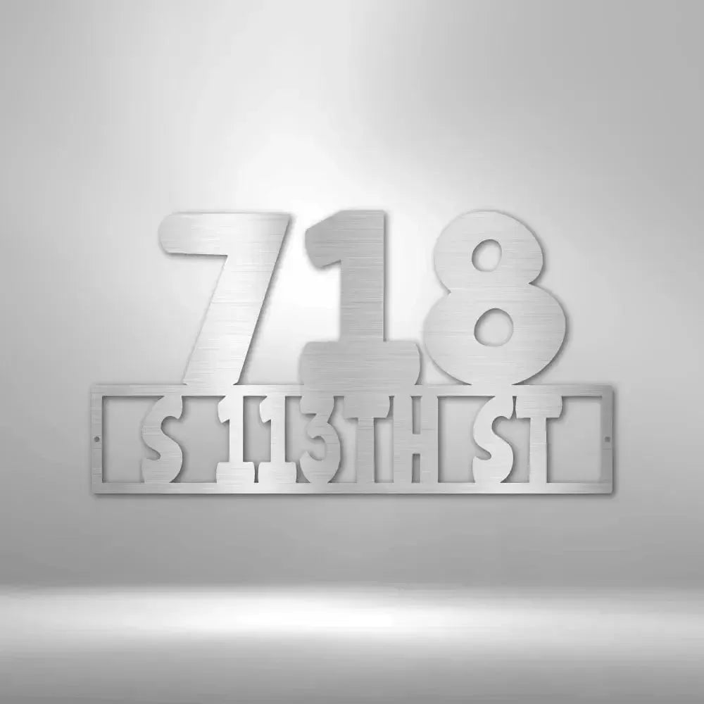 Custom Address Metal Art Sign