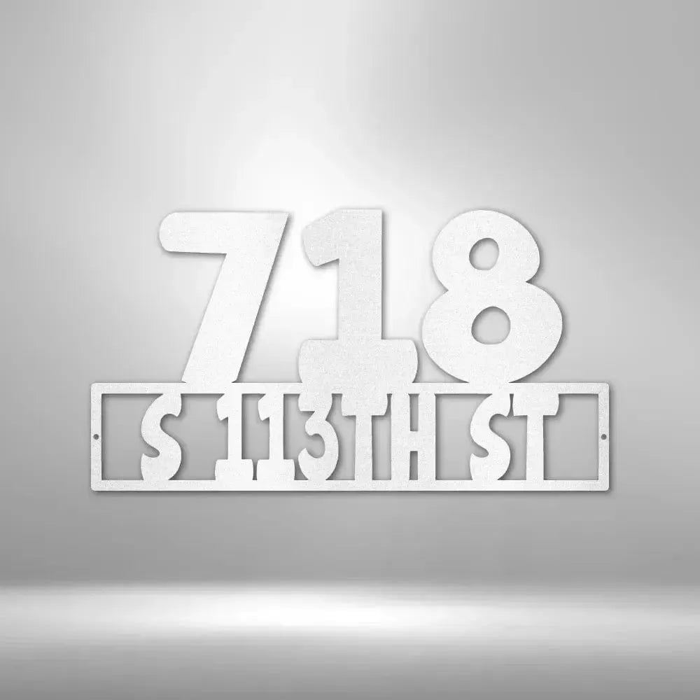 Custom Address Metal Art Sign