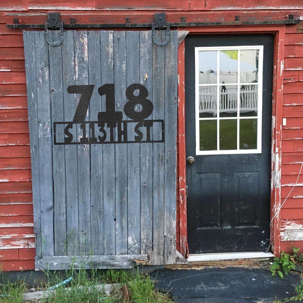 Custom Address Metal Art Sign
