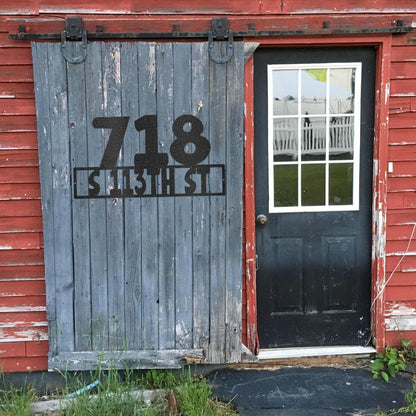 Custom Address Metal Art Sign