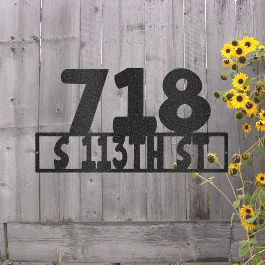 Custom Address Metal Art Sign