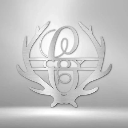 Custom Antler Metal Art Sign