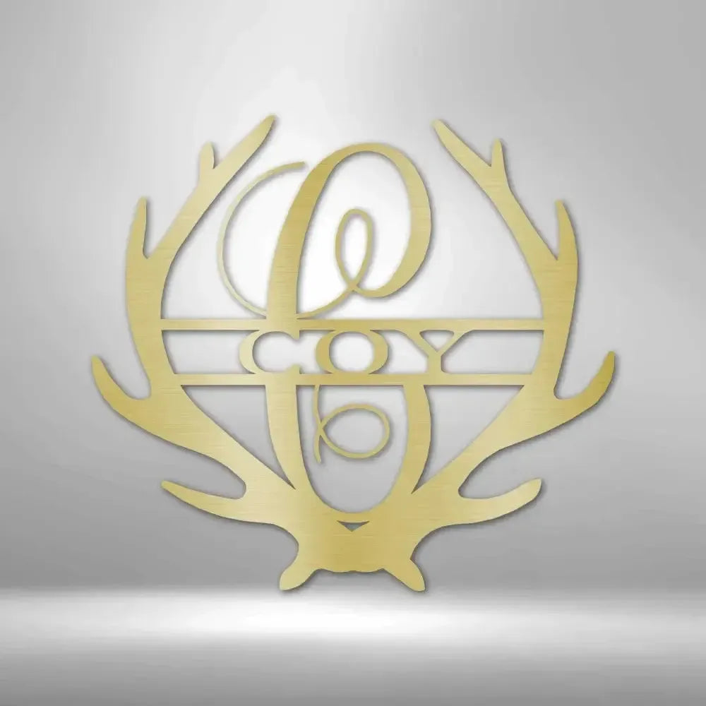 Custom Antler Metal Art Sign