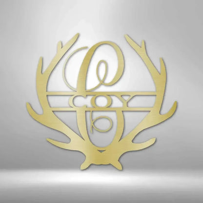 Custom Antler Metal Art Sign