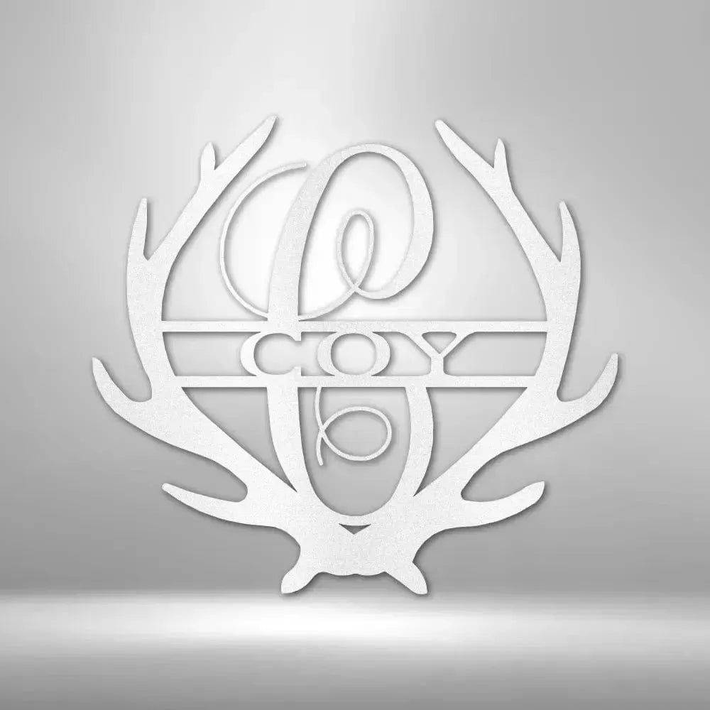 Custom Antler Metal Art Sign