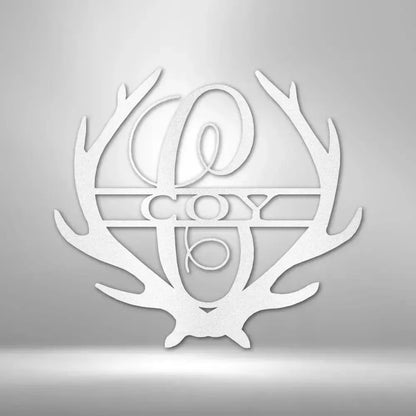 Custom Antler Metal Art Sign