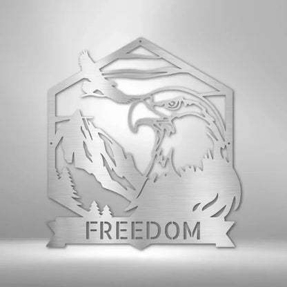 Custom Bald Eagle Freedom Metal Art Sign