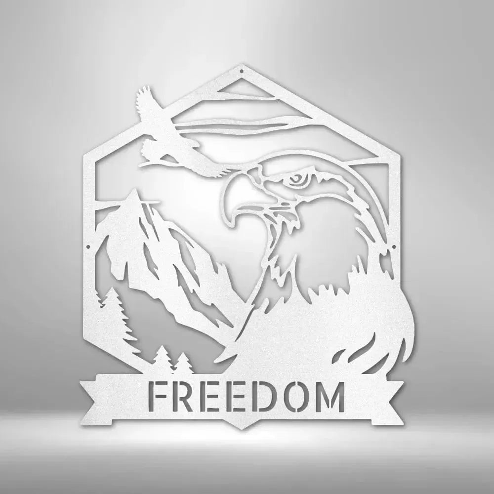 Custom Bald Eagle Freedom Metal Art Sign