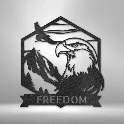 Custom Bald Eagle Freedom Metal Art Sign