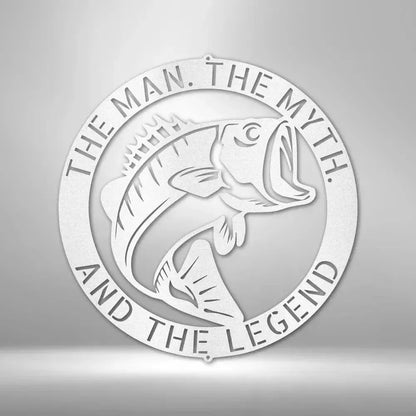 Custom Bass Fish Metal Art Sign
