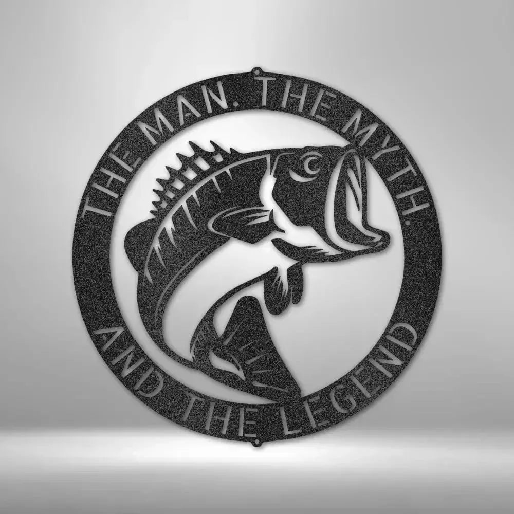 Custom Bass Fish Metal Art Sign
