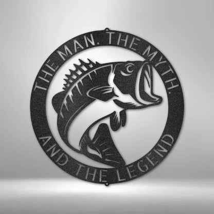 Custom Bass Fish Metal Art Sign