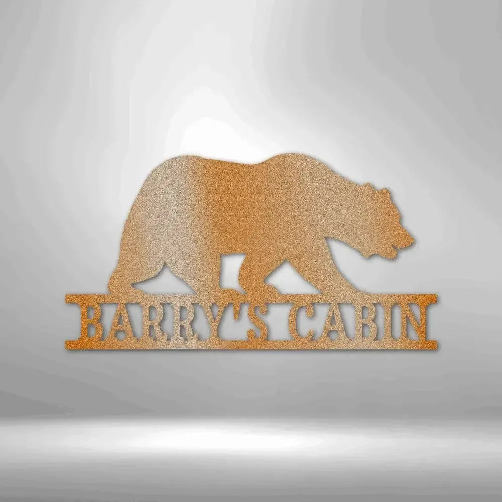 Custom Bear Metal Art Sign
