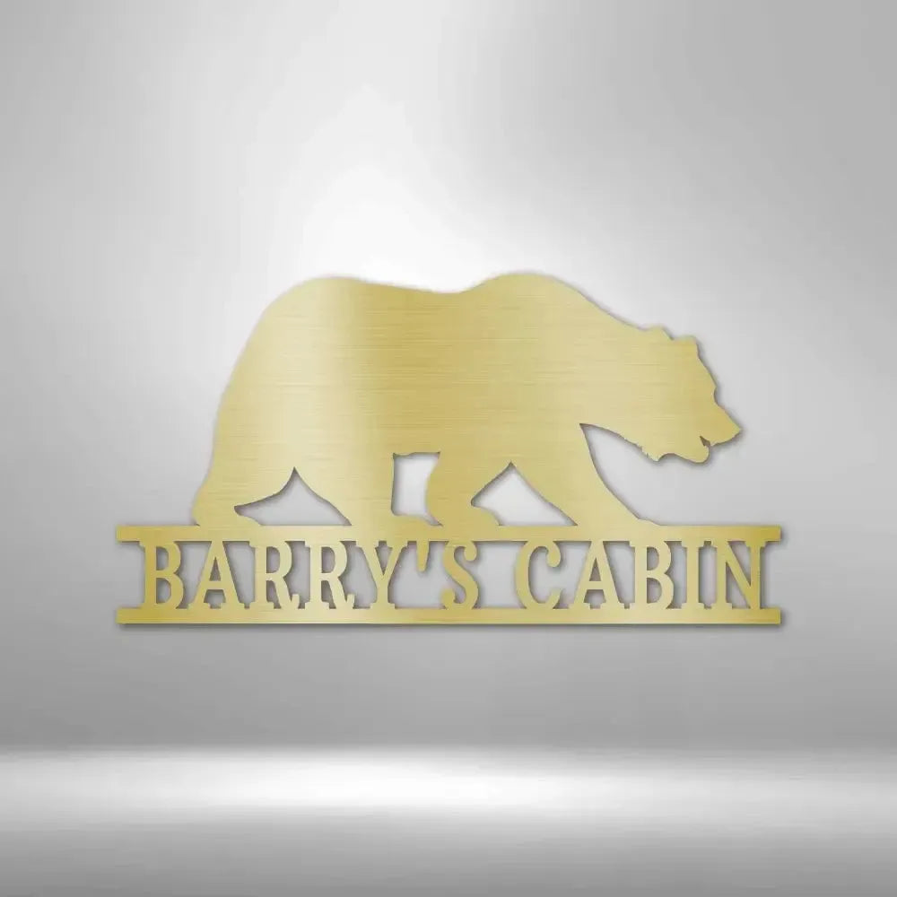 Custom Bear Metal Art Sign