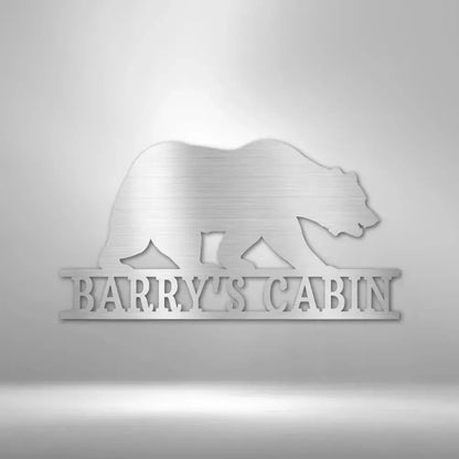 Custom Bear Metal Art Sign