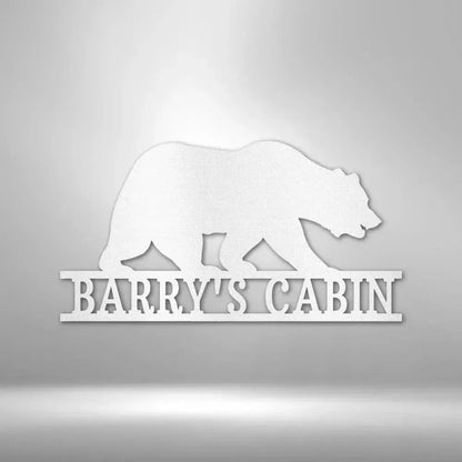 Custom Bear Metal Art Sign