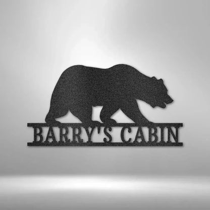 Custom Bear Metal Art Sign