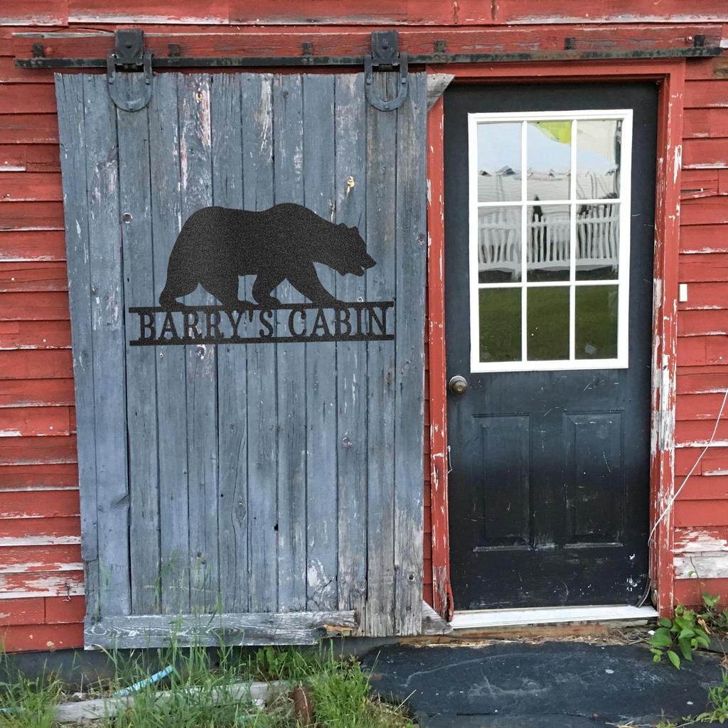 Custom Bear Metal Art Sign