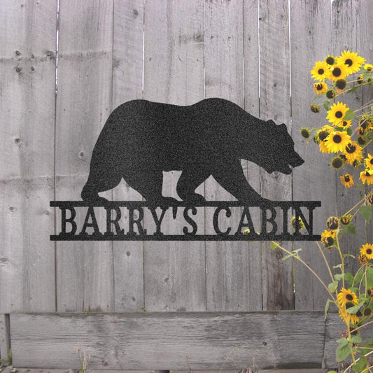 Custom Bear Metal Art Sign