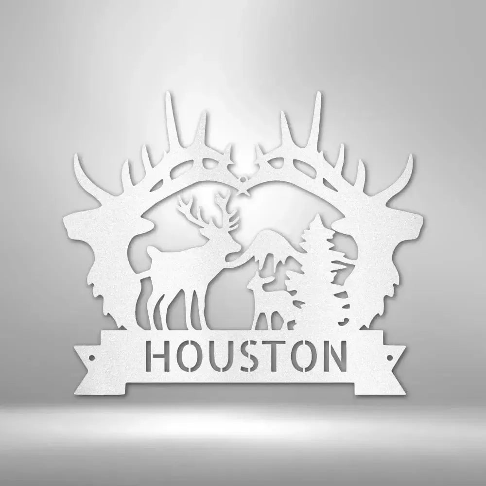 Custom Big Antler Metal Art Sign