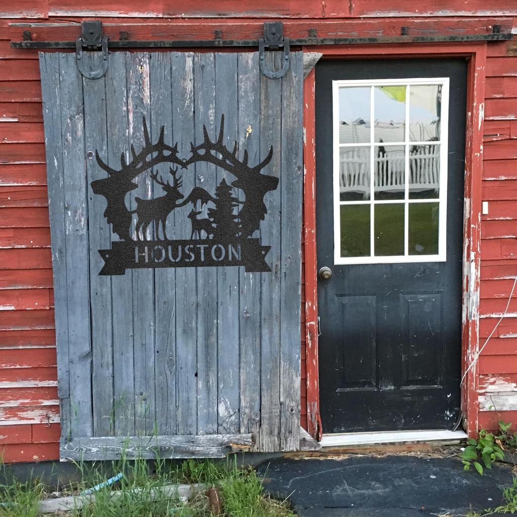Custom Big Antler Metal Art Sign