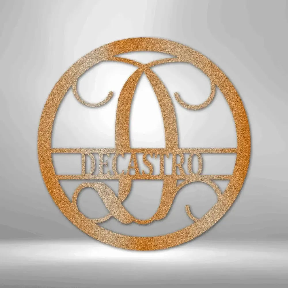 Custom Circle Vine Metal Art Sign