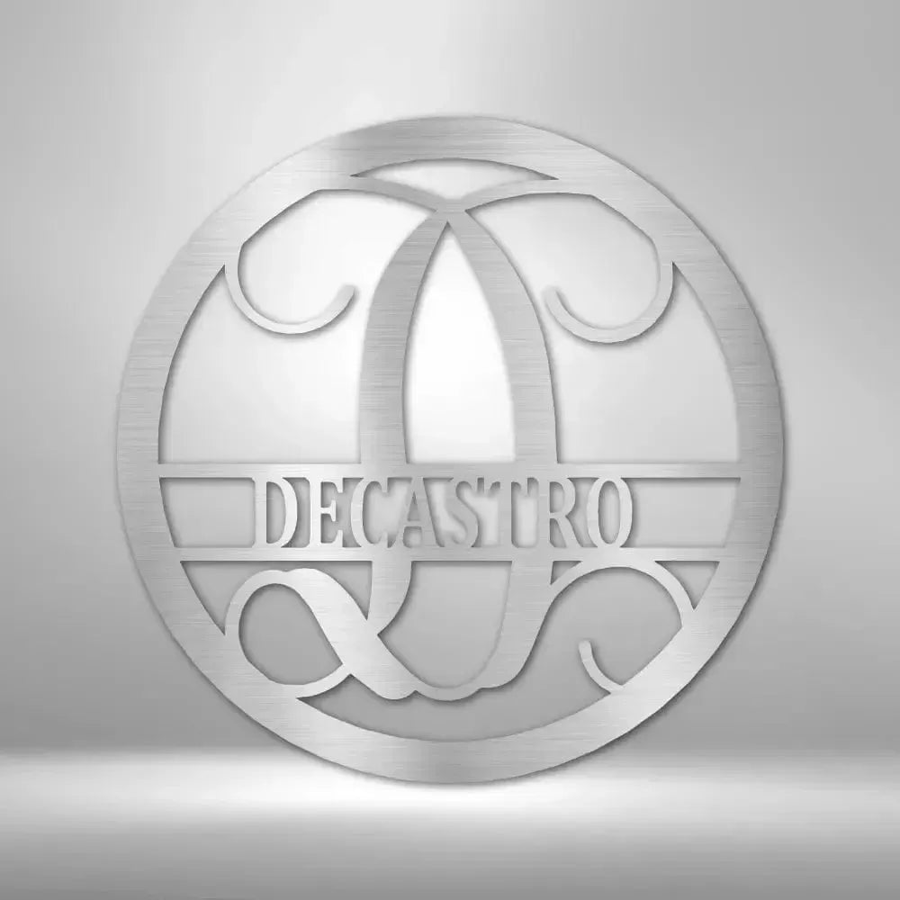 Custom Circle Vine Metal Art Sign