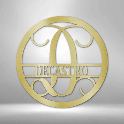 Custom Circle Vine Metal Art Sign