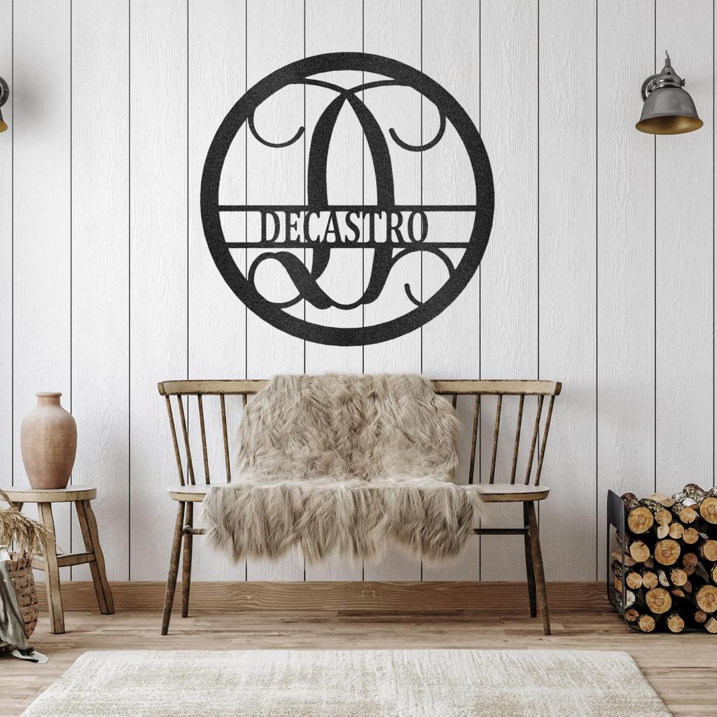 Custom Circle Vine Metal Art Sign