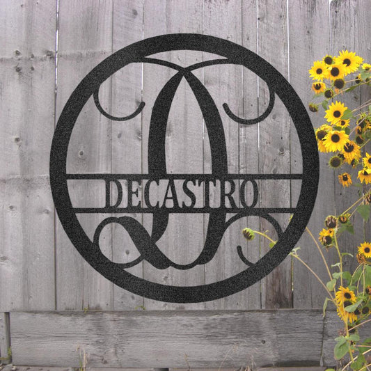 Custom Circle Vine Metal Art Sign