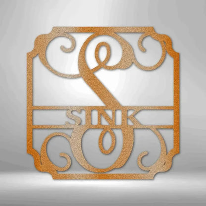 Custom Classic Family Name Metal Art Sign