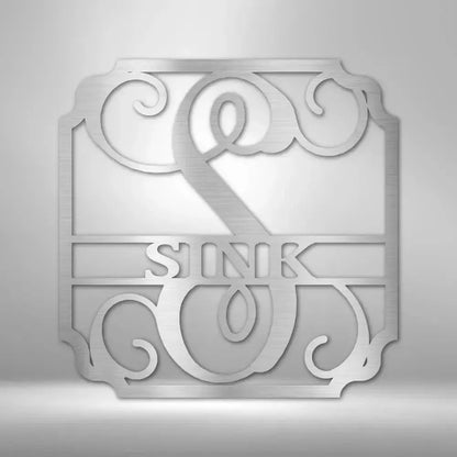 Custom Classic Family Name Metal Art Sign