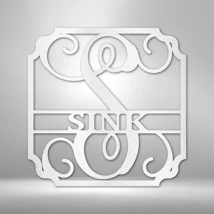 Custom Classic Family Name Metal Art Sign