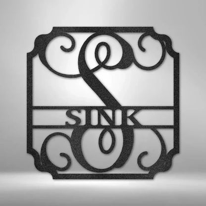 Custom Classic Family Name Metal Art Sign