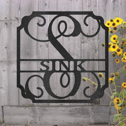 Custom Classic Family Name Metal Art Sign