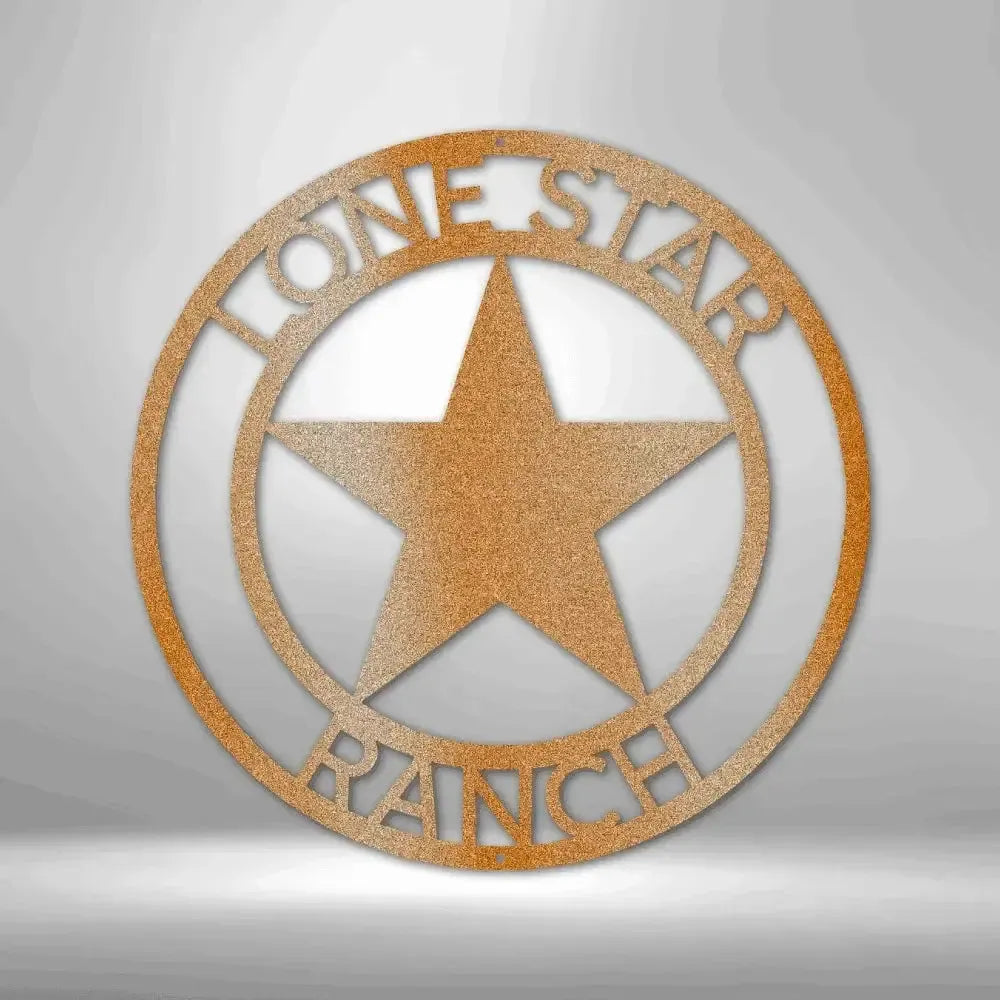 Custom Country Star Metal Art Sign
