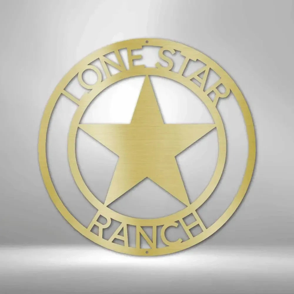Custom Country Star Metal Art Sign