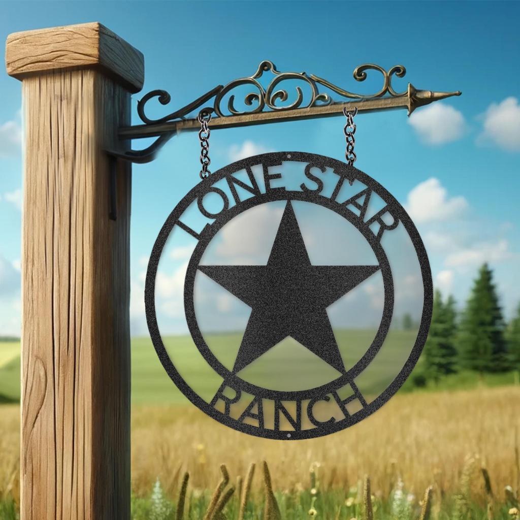 Custom Country Star Metal Art Sign