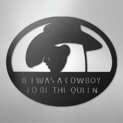 Custom Cowgirl Metal Wall Art