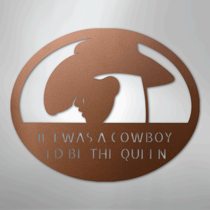 Custom Cowgirl Metal Wall Art