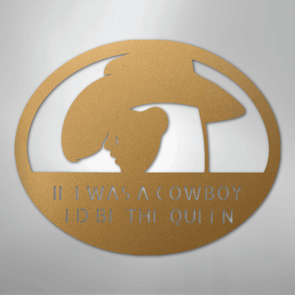 Custom Cowgirl Metal Wall Art