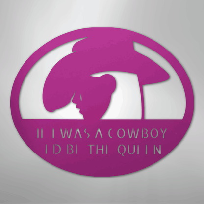 Custom Cowgirl Metal Wall Art