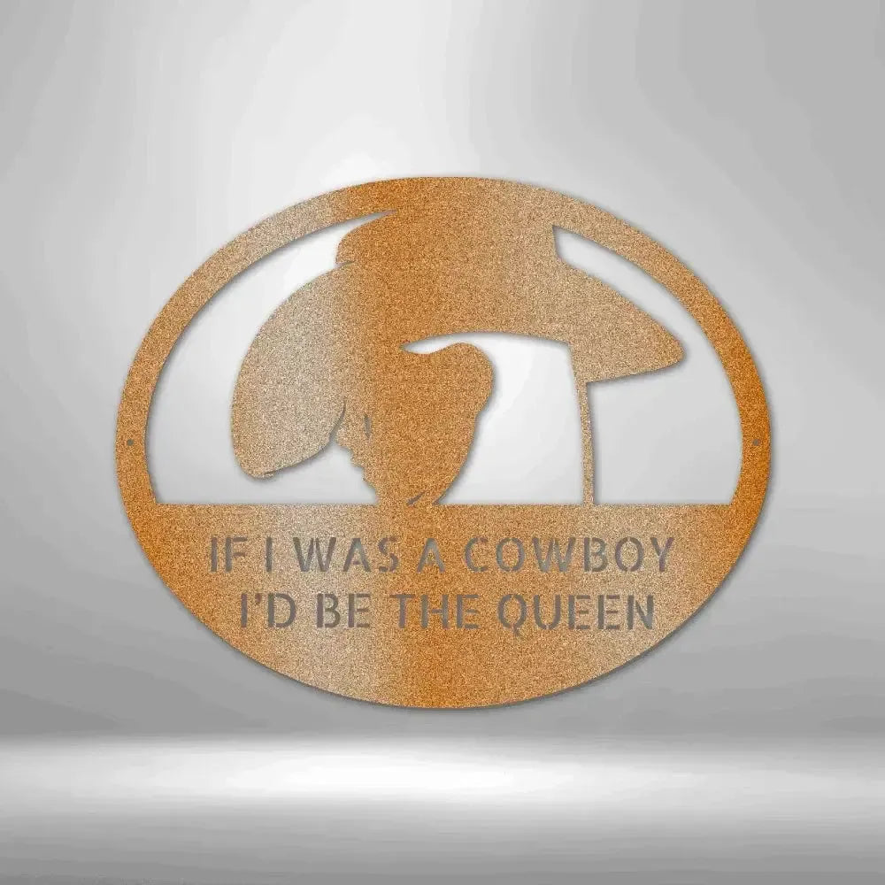 Custom Cowgirl Metal Wall Art
