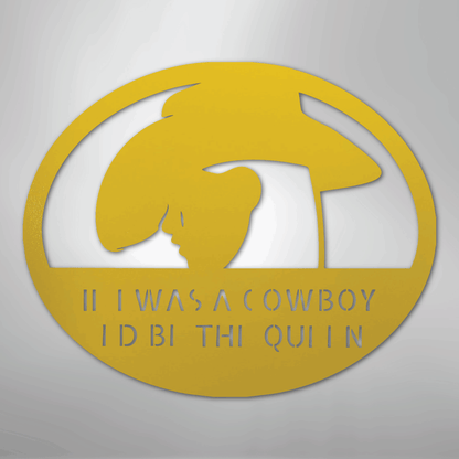 Custom Cowgirl Metal Wall Art