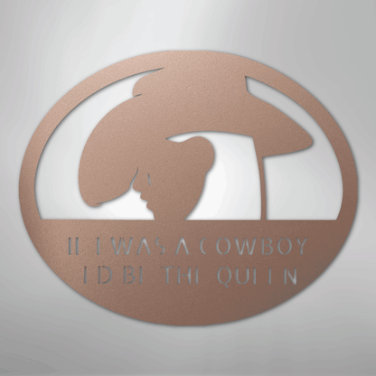 Custom Cowgirl Metal Wall Art
