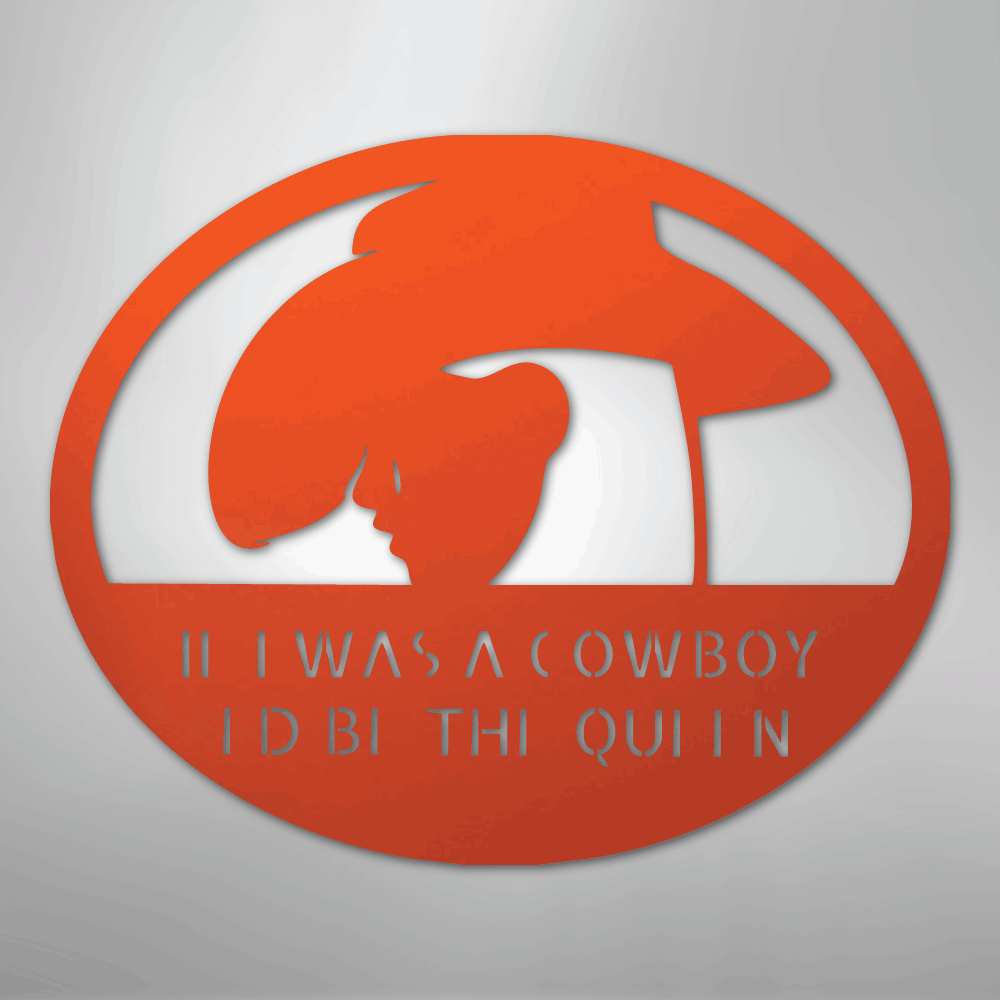 Custom Cowgirl Metal Wall Art