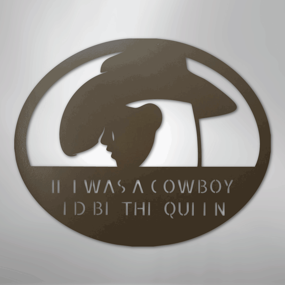 Custom Cowgirl Metal Wall Art
