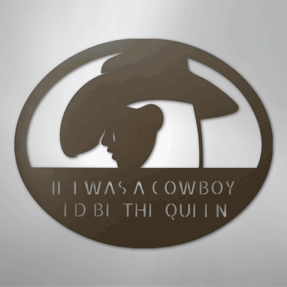 Custom Cowgirl Metal Wall Art